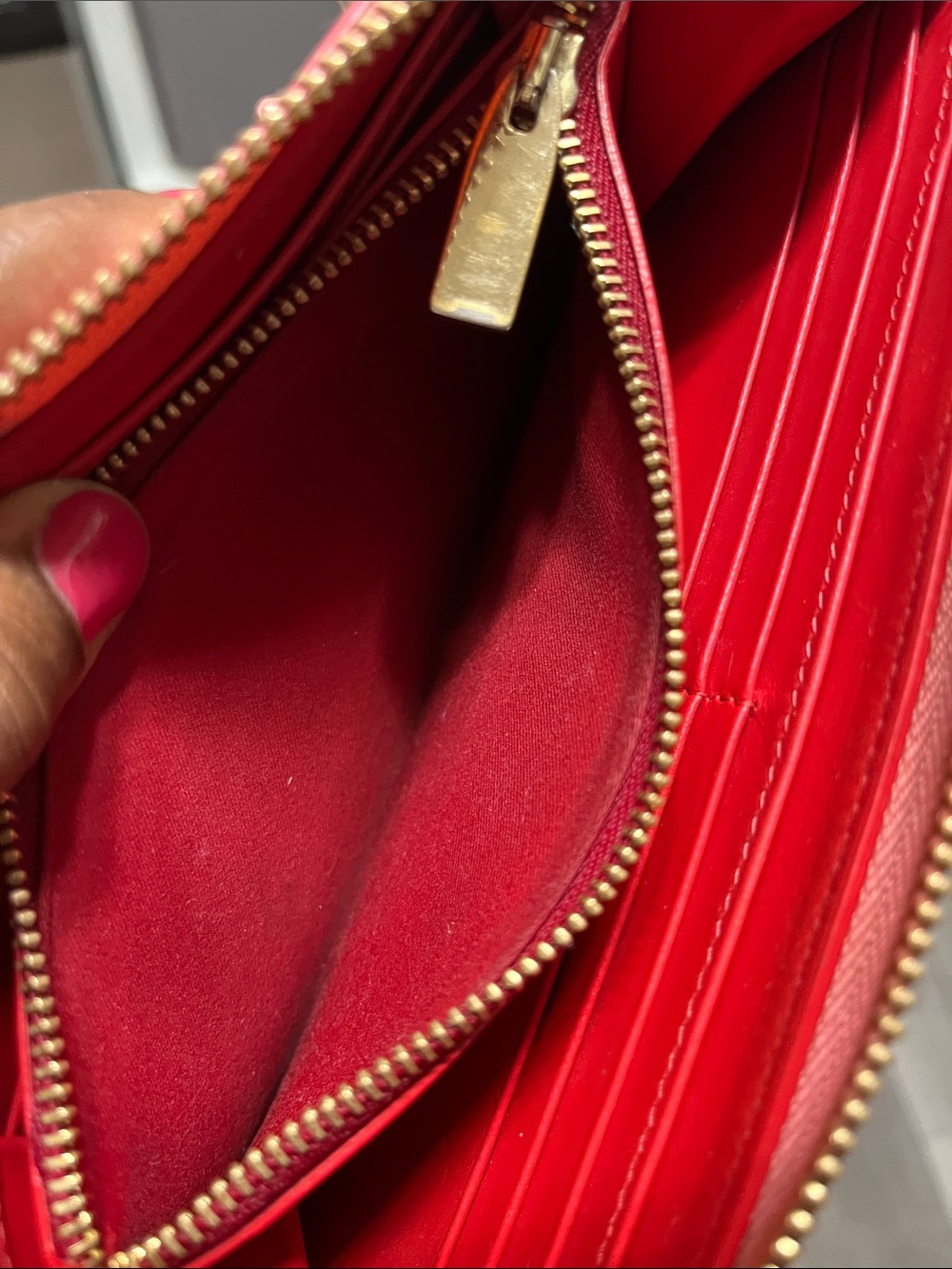 Christian Louboutin Pink Studded Zip Wallet - Picture 10 of 10